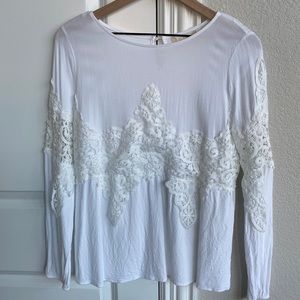 White Eyelet Top